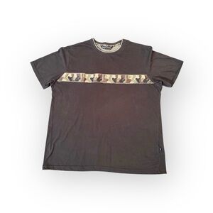 Sunrise Kingdom Brown T-Shirt with Camo Stripe Size Large